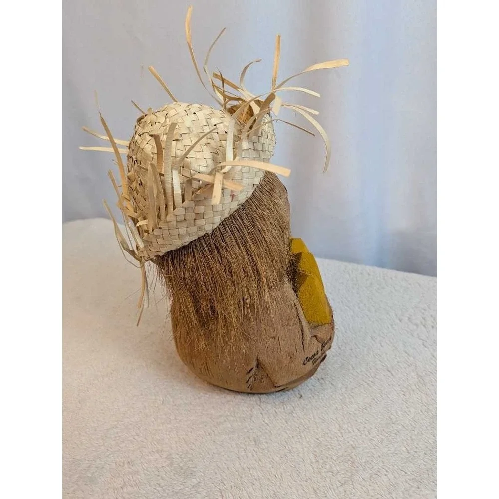 Hand Crafted Coconut‎ Monkey Straw Hat Cocoa Beach Florida Souvenir Decor